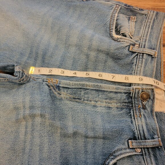 NWOT We the Free by Free People Maggie Denim Distressed Straight Leg Jeans - Picture 11 of 16